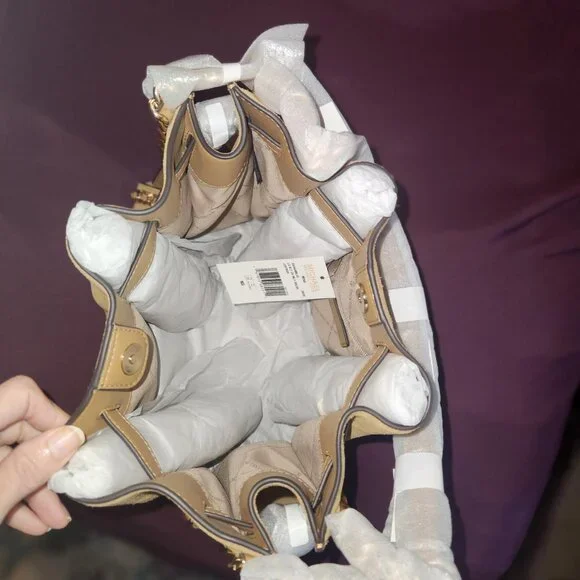 Michael Kors Mina Large Suede Chain Shoulder Bag - Picture 7 of 16